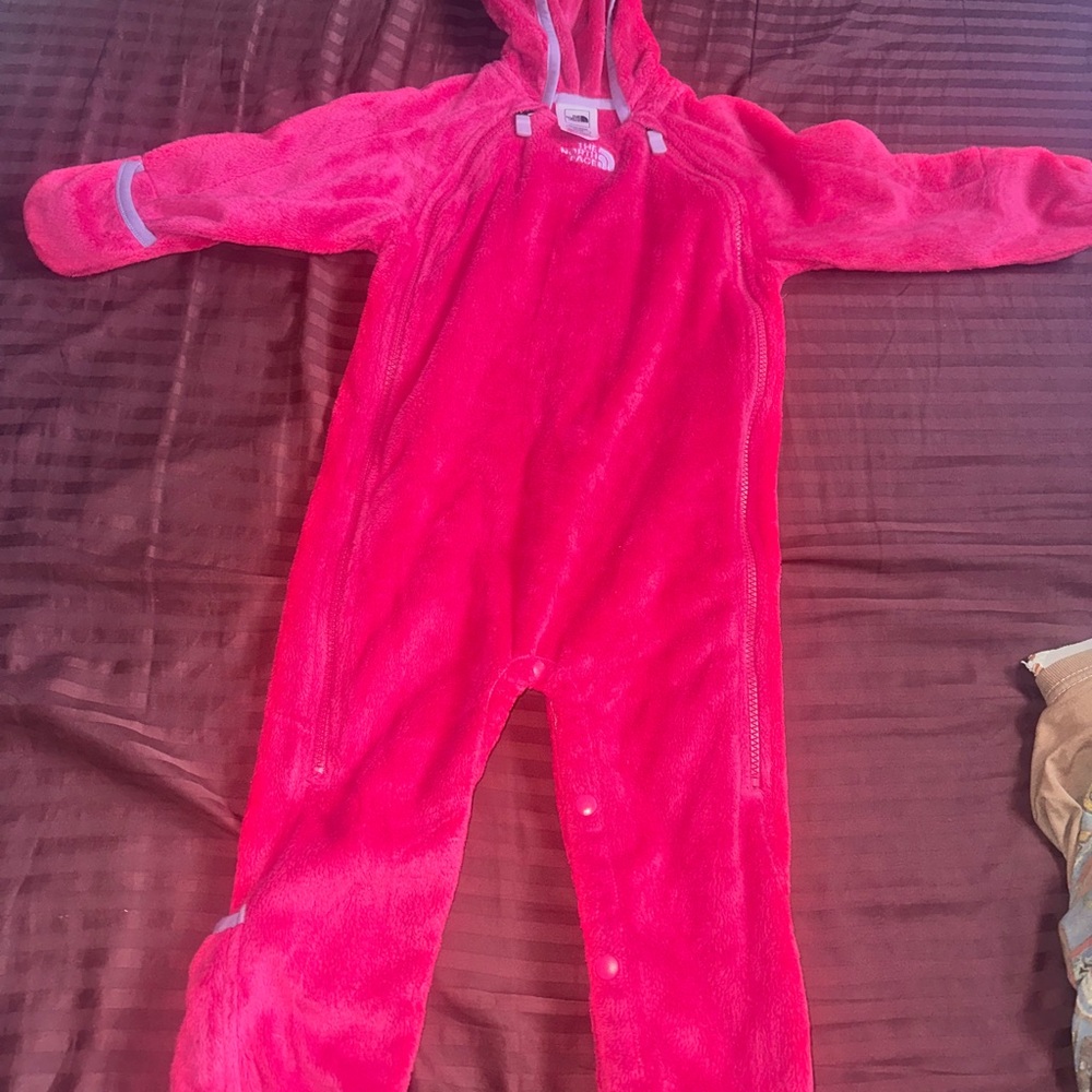 Two fleece baby rompers